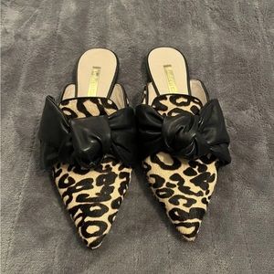 Louise et Cie Leopard Cow Hair Fur Flats size 4M
